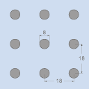 Vogl Acoustic Ceiling Perforation pattern 8-18 R